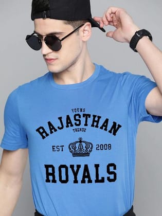 Half Sleeve Mens IPL Rajasthan T-Shirts-XS / Blue