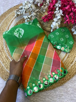 Lehriya shibori prints