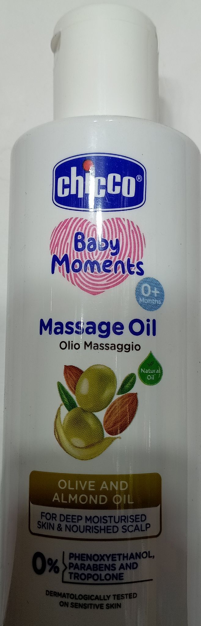 Chicco baby moments O+ Massage oil Olio massaggio olive and almond oil 200ml