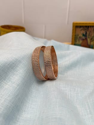 Rose Gold Stone Bangles 0310-2.4