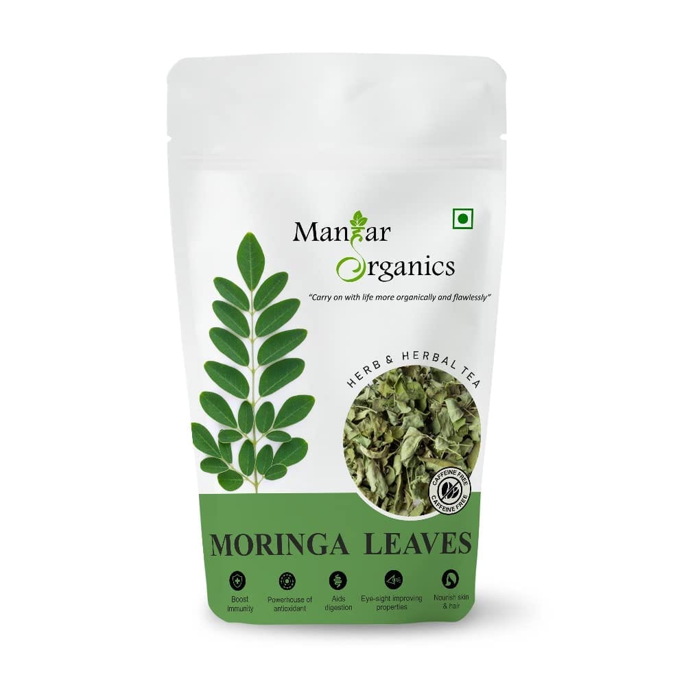 ManHar Organic - Moringa Leaves 100gm | whole drumstick dried leaves | Immunity Booster | Natural Multi-vitamin | Anti-Oxidant | Good for Hair & Skin | Protein Rich (Moringa, 100gm)