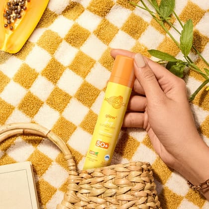 Glow+ Dewy Sunscreen SPF 50+ PA++++ with Anti Pollution Factor (APF) | Papaya & Vitamin C - 50g
