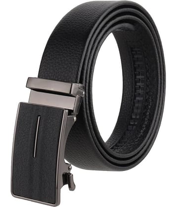 Zacharias - Black Leather Men's Casual Belt ( Pack of 1 )