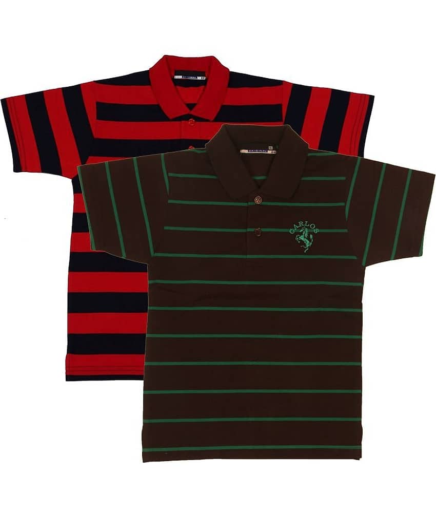 NEUVIN Baby Boys Cotton Polos ( Multi )