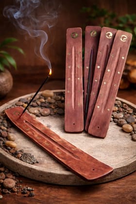 5 Pcs Wooden Agarbatti Holder Incense Stick Stand Wooden Incense Holder