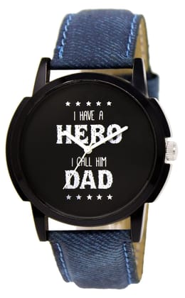 Black Hero Dad Analog Watch for Men LR07