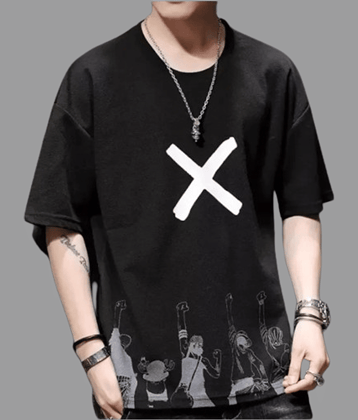 attitude start of fashion Pack of 1 Polyester Regular Fit Men's T-Shirt ( Black )