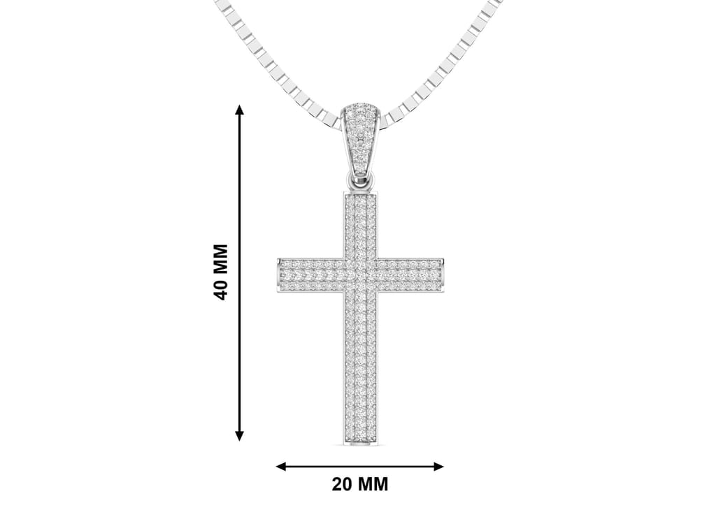 Iced Out Cross Pendant