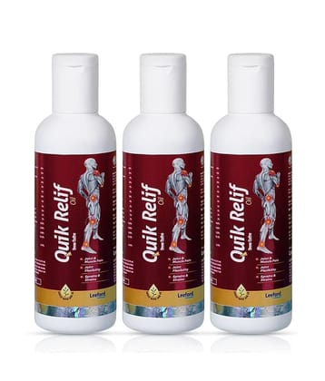 Quik Relif Herbal Ayurvedic Pain Relief Oil for Muscle & Joint Pain Relief 50ml ( Pack Of 3 )