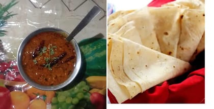 1 x Dal Makhani, 3 x Rumali Roti