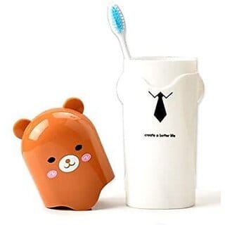 Cute Cartoon Animal Toothbrush Holder Case Travel Camping Tooth