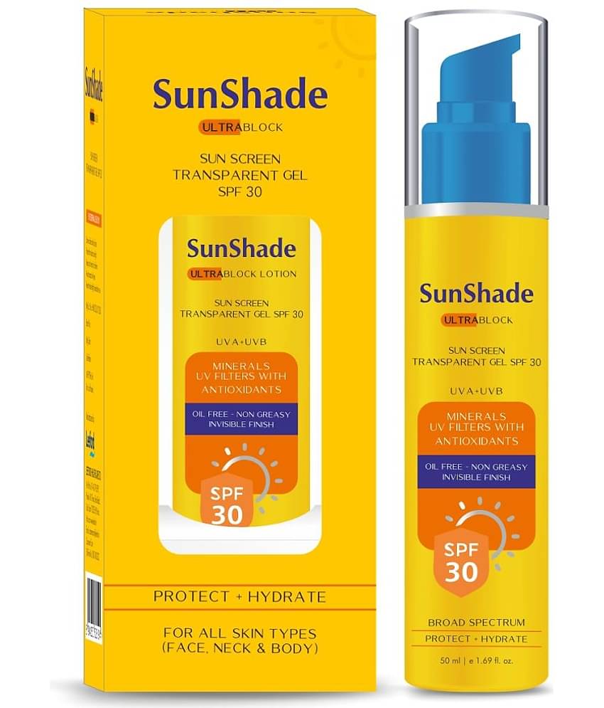 Leeford Sunshade Ultra Matte Sunscreen Gel - UVA + UVB Broad Spectrum Protection, SPF 30 (50ml)