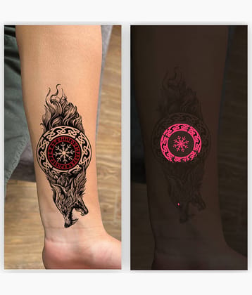The Canvas Arts Glow In Dark Temporary Tattoo Sticker Male Female Body Tattoo