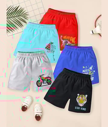 Kuchipoo Pack of 2 Cotton Blend Shorts For Boys ( Multi Color )