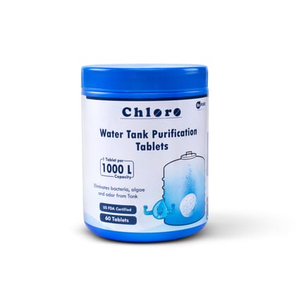 Bepure Chloro 1000 Water Purification Chlorine Tablets for Water Tank US FDA Approved Eliminates Bacteria, Algae and Odor from Water Tank.-60