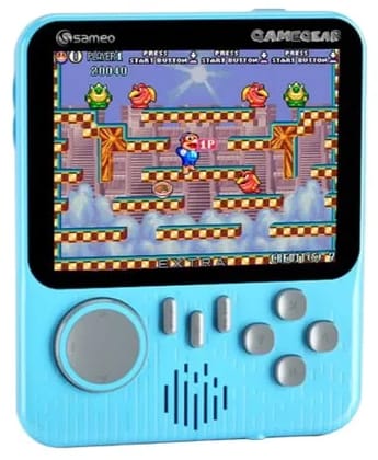Sameo Gamegear Handheld Video Game Console, Retro Mini Game with 666 Classic Retro Game TV Compatible for Kids, Rechargeable 8 Bit Classic (Aqua Blue) Sameo Gamegear Handheld Video Game Console, Retro Mini Game with 666 Classic Retro Game TV Compatible for Kids, Rechargeable 8 Bit Classic (Aqua Blue)