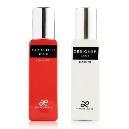 Designer Club Red Velvet & Black Tie Perfumes For Men - combo of 2 (20ml Each)