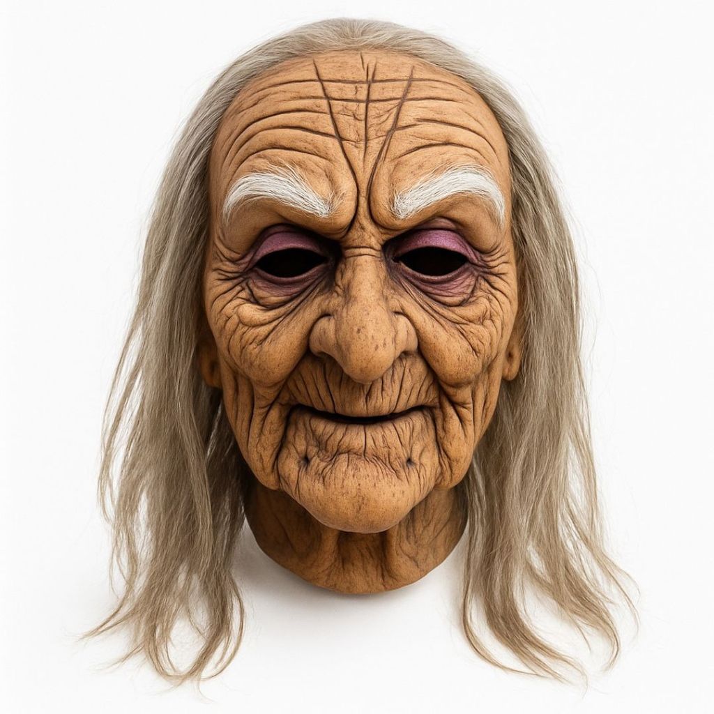 Realistic Old Woman Latex Halloween Mask  - 1PC - Party and Festive Needs | Buy online on ZillyBuy