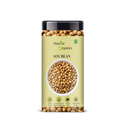 ManHar Organics Soybeans Nuts (Soya Bean) Jar 185gm | High-Protein, Non-GMO, and Natural Snack for Healthy Living