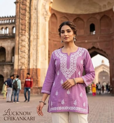 HAND WORK SHORT KURTI