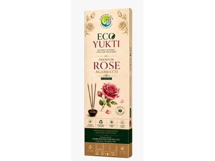 Eco Yukti Charcoal Free Premium Rose Agarbattis - 100g Pack
