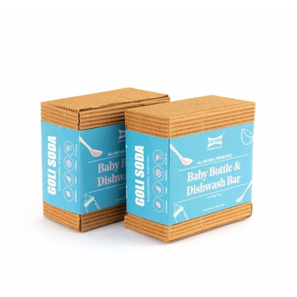 Goli Soda All Natural Probiotics Baby Bottle & Dishwash Bar - 90 Gms (Pack Of 2)