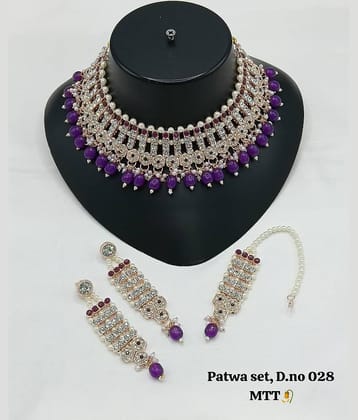 Padmavati Bangles Purple Alloy Necklace Set ( Pack of 1 ) Padmavati Bangles Purple Alloy Necklace Set ( Pack of 1 )