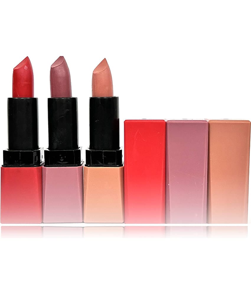 Blushis Hot Lips Liquid Matte Lipsticks Next To Nude, Red Twist,Light Nude (Pack of 3) 8g