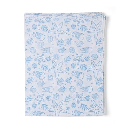 Hand Block Printed Sheet 60x90-Blue/White / 200 TC Cotton / 60x90