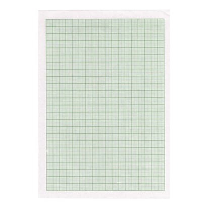 Green Graph Paper A4 Size (8 x 11 Inches) - Loose Sheets (Pack of 100) – Quad Ruled Trace Paper for Graph Plotting, Statistics, School & College Projects – Multipurpose Green Grid Sheets