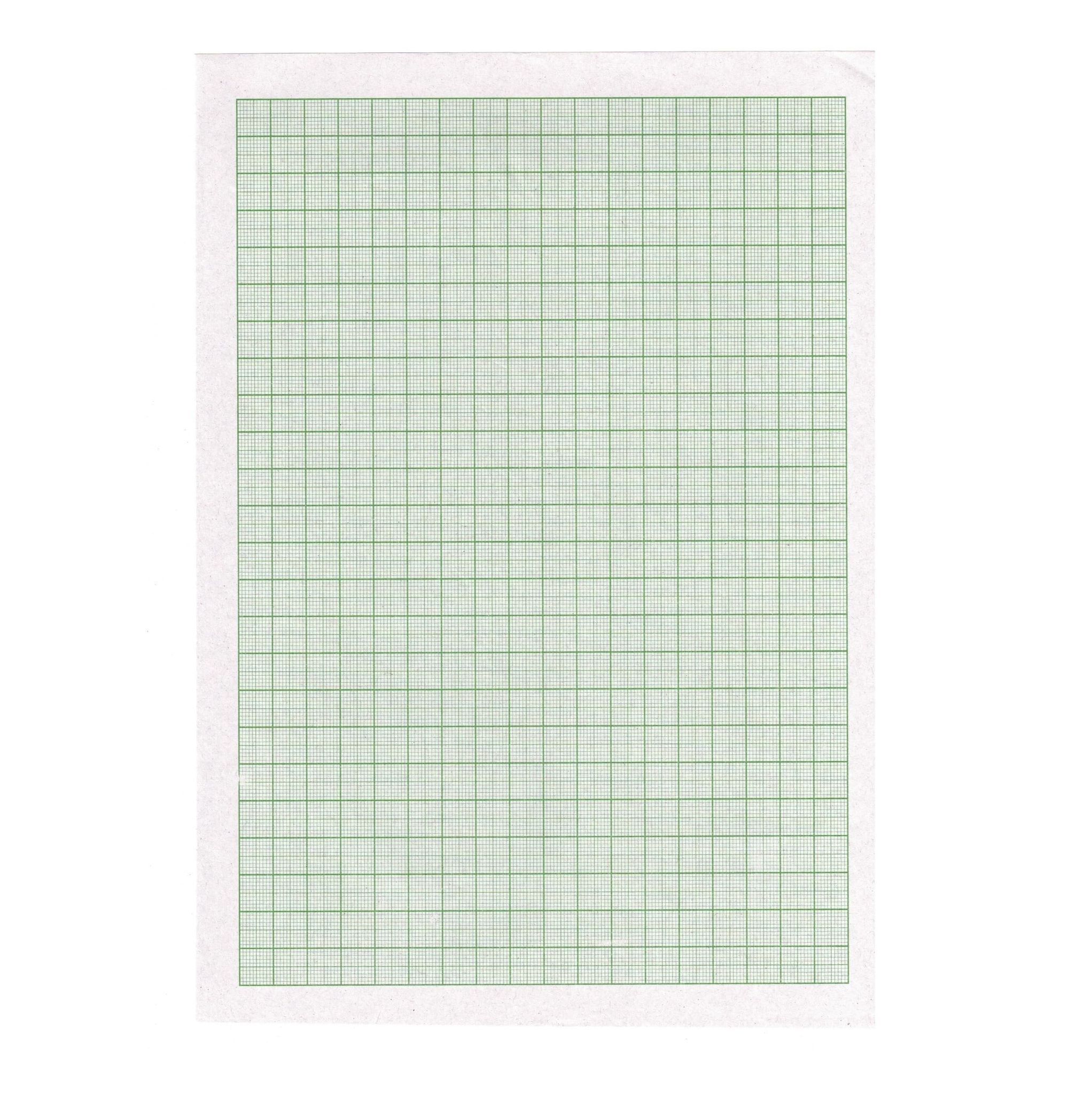 Green Graph Paper A4 Size (8 x 11 Inches) - Loose Sheets (Pack of 100) – Quad Ruled Trace Paper for Graph Plotting, Statistics, School & College Projects – Multipurpose Green Grid Sheets