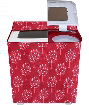 E-Retailer Single Polyester Maroon Washing Machine Cover for Universal 8 kg Semi-Automatic