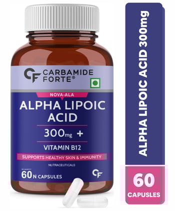 Carbamide Forte Alpha Lipoic Acid 300mg with Vitamin B12 (60 Capsules)