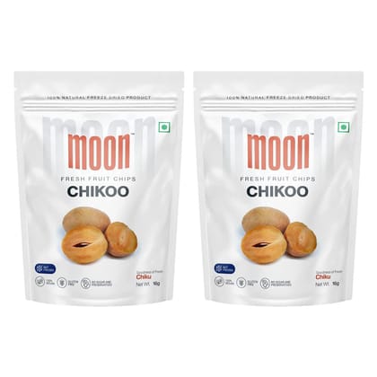 Moon Freeze Dried Chikoo Chips, 16 gm - Pack of 2