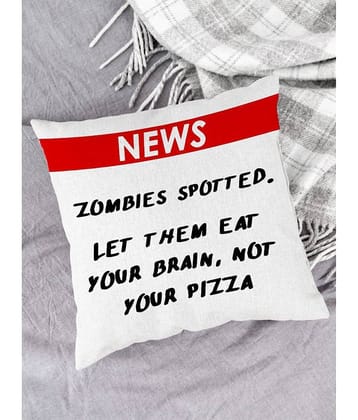 Houzzcode - Water Repellent Black Polyester Pillow Covers 40x40x3 ( Pack of 1 )