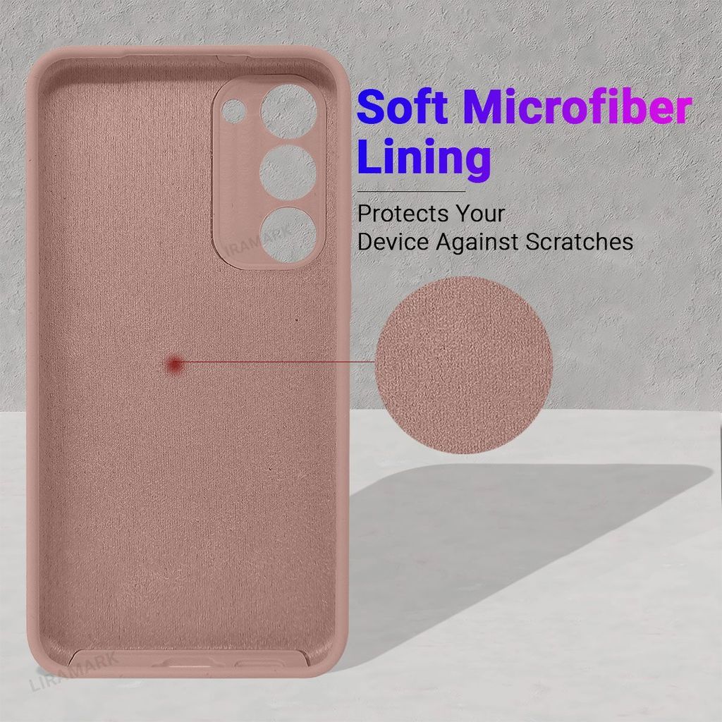 LIRAMARK Liquid Silicone Soft Back Cover Case for Samsung Galaxy S23 Plus 5G