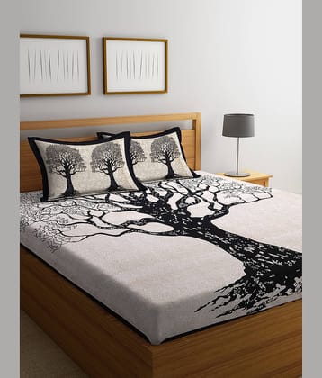 Uniqchoice Cotton Double Bedsheet ( Black )