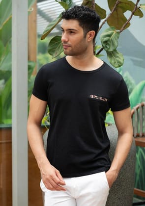 Black Piqué in Paisley-S · 38 - 39''