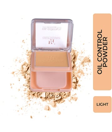 Half N Half Oil Control Pressed Makeup Face Pressed Powder, Light-02 (10gm)