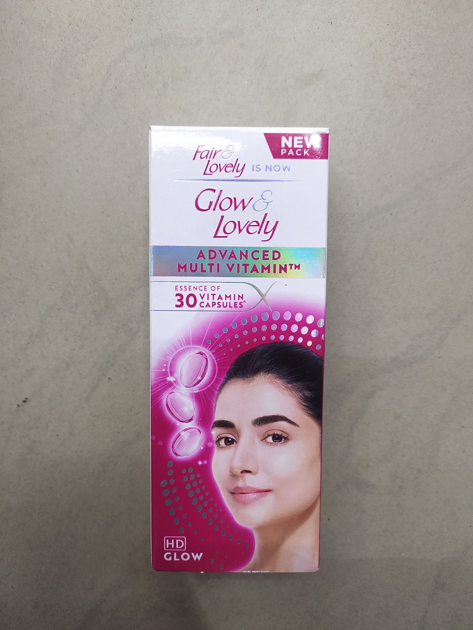 Fair Lovely is now Glow& Lovely Advanced Multi vitamint Essence of 30 capsules Hd Glow 