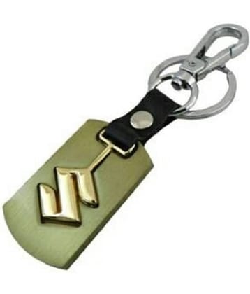 RAVARIYA GRAPHICS Metal Steel Imported Key Chain Key Ring car Logo for Maruti Suzuki S Cross Gold Metal Steel Imported Key Chain Key Ring car Logo for Maruti Suzuki S Cross Gold
