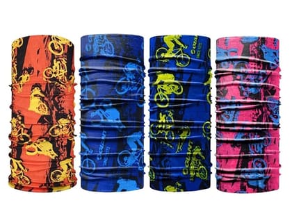 VOICI France Unisex Multipurpose Bandana Mask Polyviscose Fabric Free Size Cap wristband face wrap headwrap underhelmate - Multicolor