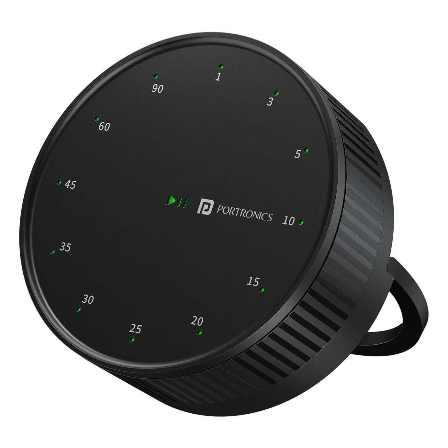 Portronics Tixie Rotational Countdown Timer with 12 Timing Gear & Magnetic Attachments (Black)