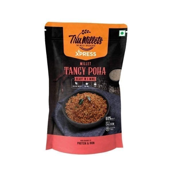 Trumillets 180gm Instant Kodo Millet Tangy Poha Powder Mix With Rice | Traditional Masalas Mix | Ready to Cook | Tasty Ready to Eat Tangy Poha | No Artificial Colors and Flavours