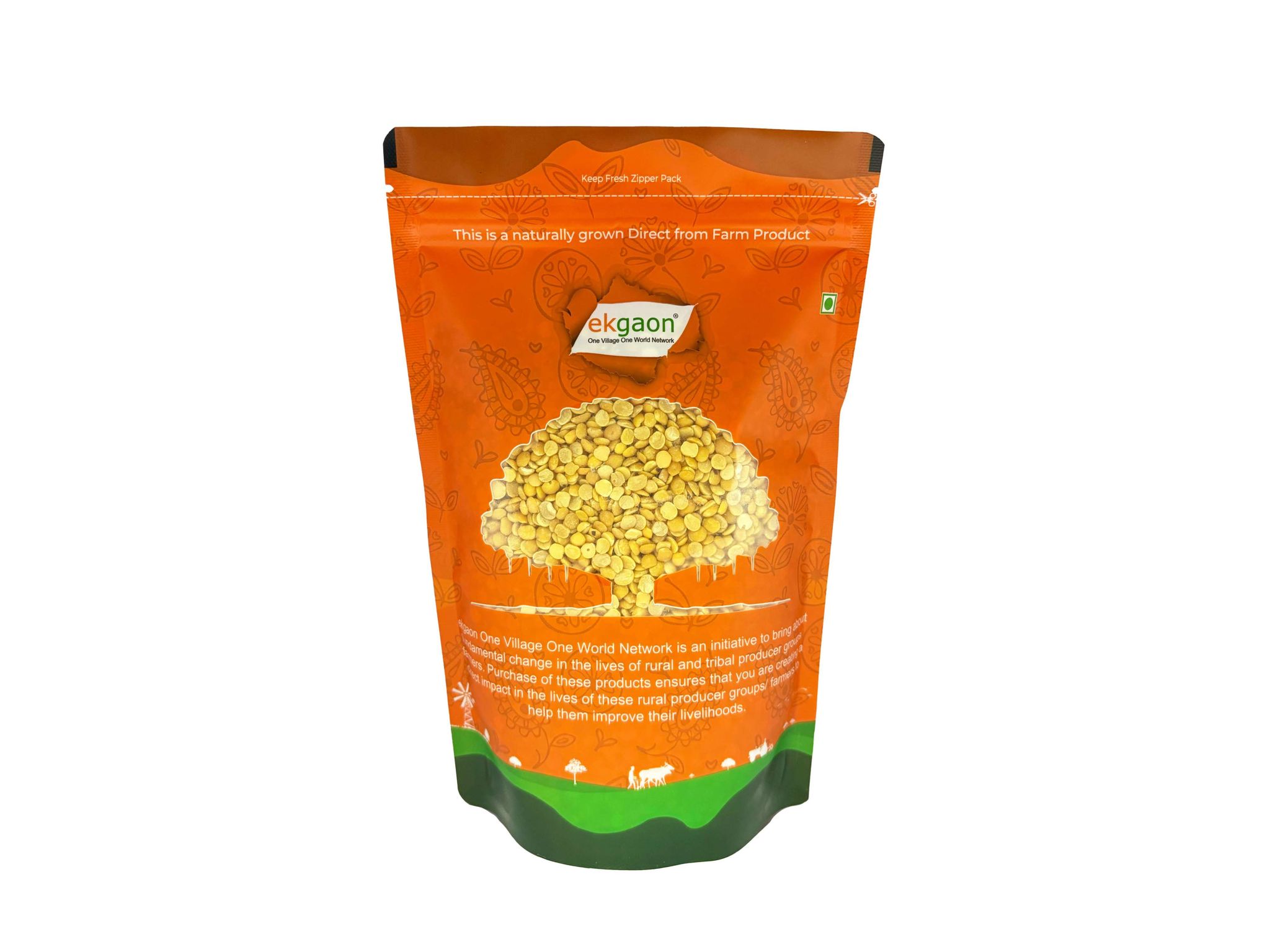 Ekgaon Unpolished Desi Arhar Dal (Split Rahar or Tur or Pigeon Pea) (1Kg)