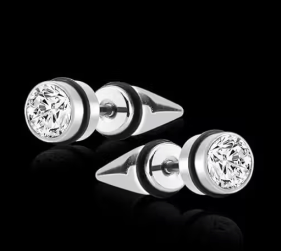 Stainless Steel Mens Earrings Black Silver Piercing Screw Bali Stud Hoops Earing Multicolor Earrings Combo for Women Girls men boys Unisex