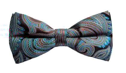 VOICI Men's Velvet & Satin oversized Bow & Pocket Square Tie Black Color Free Size best for Tuxido dinner jackets - Multicolor