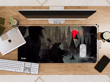 "BLOODBORNE THE OLD HUNTERS GAMING" Gaming Mousepad- Elevate Your Gaming Experience-Extra Large (42CM x 90CM)