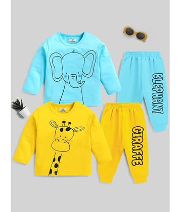 Kuchipoo Pack of 2 Boys Cotton Blend T-Shirt & Trackpants Set ( Multicolor 3 )