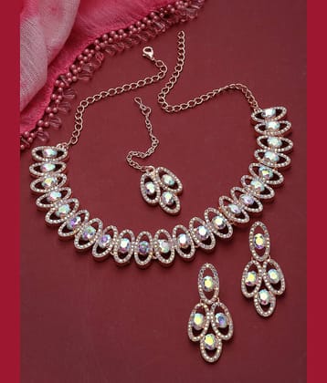 Sukkhi Rose Gold Alloy Necklace Set ( Pack of 1 )